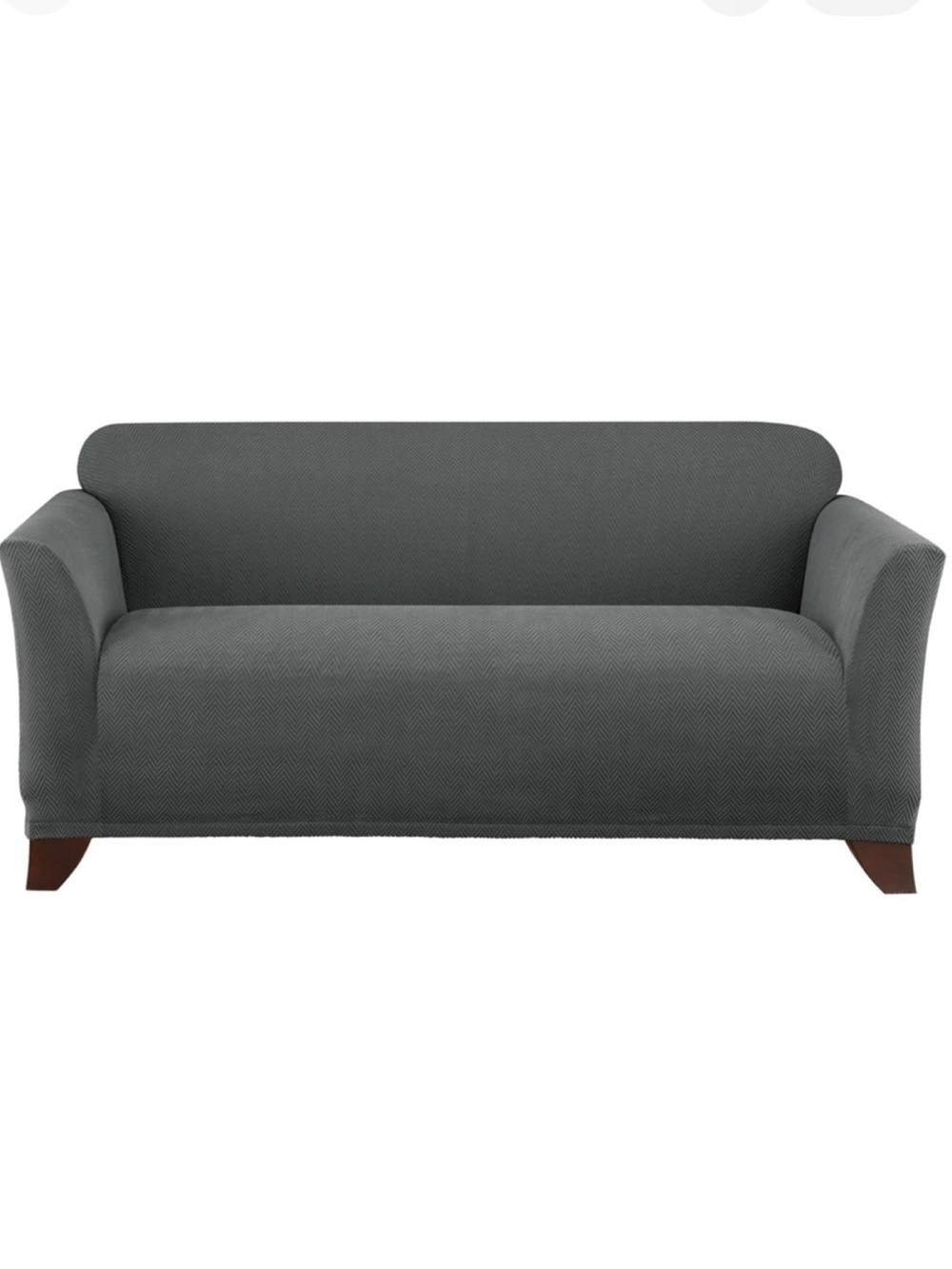Sure Fit Modern Chevron Loveseat 1 Piece Gray Slipcover~NEW!